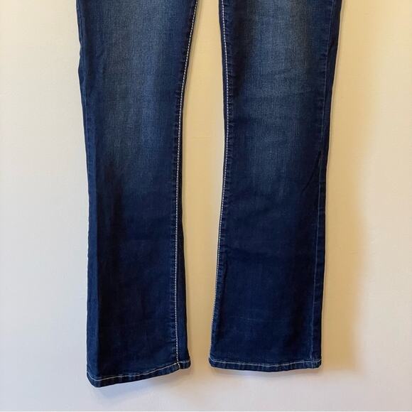 T 10 bootcut mid rise blue jeans white trendy bedazzled Bratz casual - Picture 8 of 8